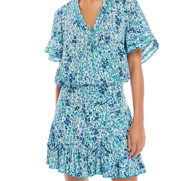 Poupette St Barth Mabelle Printed Mini Dress. Size Large - Picture 1 of 6